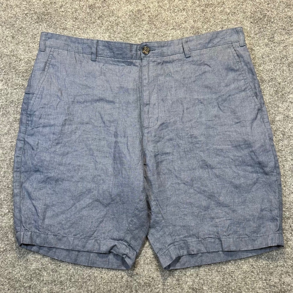 Joseph Abboud 100% Linen Shorts Mens 40 Blue Coastal Summer Casual‎ Preppy